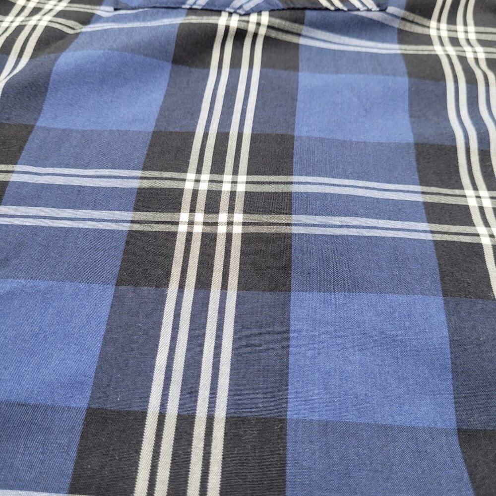 HIGH NOON Blue Short Sleeve Pearl Snap Shirt - Size XLG RG - Picture 6 of 8